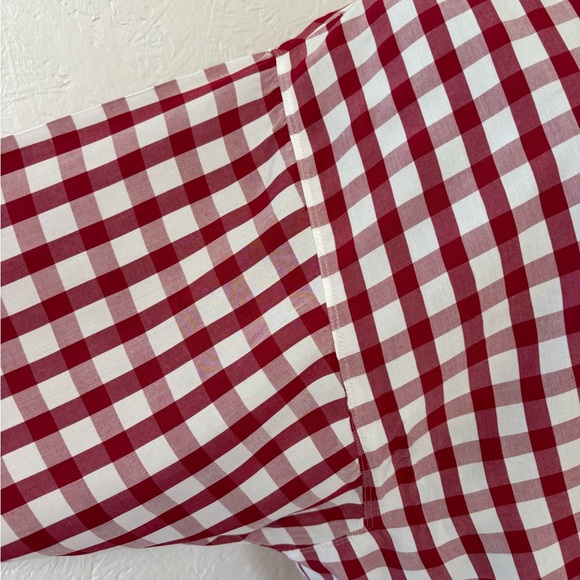 Loft Checked Blouse in a Deep Burgundy Red - Picture 4 of 8
